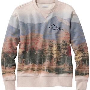L.L. Bean Signature Women’s Scenic Crewneck Sweatshirt in Multi-Color